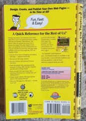 Creating Web Pages Paperback Doug Lowe Quick Reference Book
