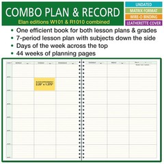 Green Lesson Plan And Grade Record Book 8.5 X 11 For Teachers 50 Students